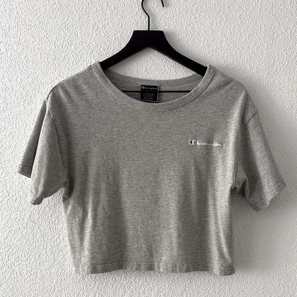 Champion Tops - Champion Gray Cropped T-Shirt - S